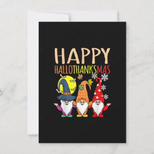 Invitation Happy Hallothanksmas Christmas Halloween Thanksgiv