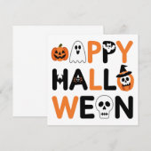 Invitation Happy halloween (Devant / Derrière)