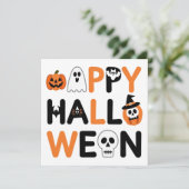 Invitation Happy halloween (Debout devant)