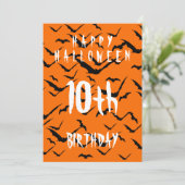 INVITATION HAPPY HALLOWEEN 10E ANNIVERSAIRE PERSONNALISÉ (Debout devant)