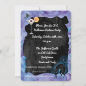 Invitation Happy Halloween Black Cat Costume Cocktail Party (Dos)