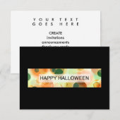 Invitation happy halloween (bokeh) (Devant / Derrière)