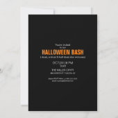 Invitation Happy Halloween Chat noir & Stripes ID686 (Dos)