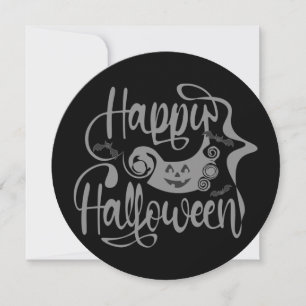 Invitation Happy Halloween chauves-souris Jack-o'-lantern