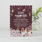 Invitation Happy Halloween Éffrayant Anniversaire Fête Invita (Debout devant)