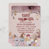 Invitation Happy Halloween Éffrayant Anniversaire Fête Invita (Devant / Derrière)