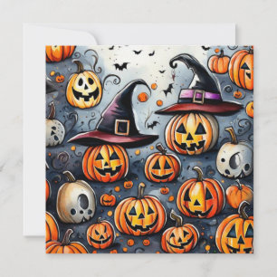 Invitation Happy Halloween éffrayant traitement ou astuces de