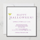 Invitation Happy Halloween Fêtons les cocktails Éffrayants (Dos)