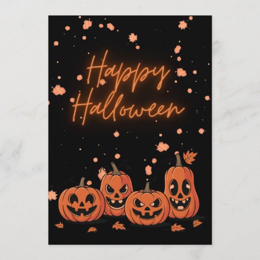 Invitation Happy Halloween Postcard (Devant)