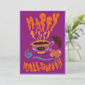 Invitation Happy Halloween potion café boisson de la sorche (Debout devant)