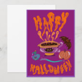 Invitation Happy Halloween potion café boisson de la sorche (Devant / Derrière)