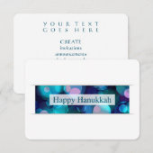 Invitation happy hanoukka (bokeh) (Devant / Derrière)