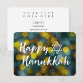 Invitation happy hanoukka bokeh lights (Devant / Derrière)