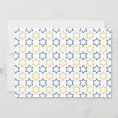 Invitation Happy Hanoukka Candles Blue Holidays photo (Dos)