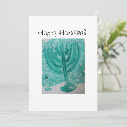 Invitation Happy Hanukkah (Debout devant)