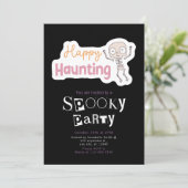 Invitation Happy Hauny Moderne Minimaliste Halloween (Debout devant)