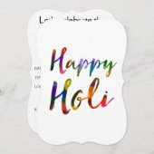 Invitation Happy Holi Bokeh Lumières (Devant / Derrière)