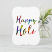 Invitation Happy Holi Bokeh Lumières (Debout devant)