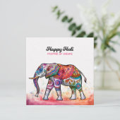 Invitation Happy Holi - Festival Colors (Debout devant)