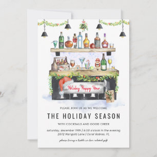 Invitation Happy Hour de Fêtes   Soirée Cocktail de Noël