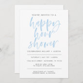 INVITATION HAPPY HOUR FÊTE DES MARIÉES - LT BLUE (Devant / Derrière)