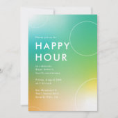 Invitation Happy Hour Gradient Moderne (Vert) (Devant)
