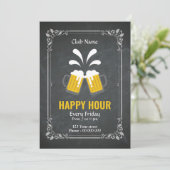 Invitation Happy Hour Party Flyer Modèle (Debout devant)