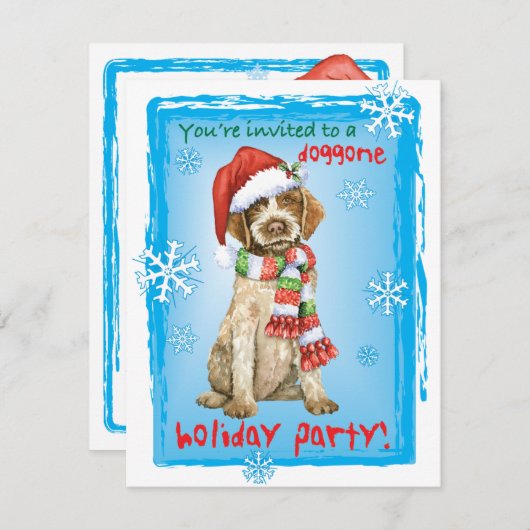 Invitation Happy Howlidays Griffon (Devant / Derrière)