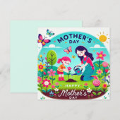 Invitation Happy Maman's Day Print Design (Devant / Derrière)