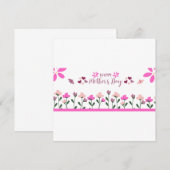 Invitation Happy Mother day multi Colour Design (Devant / Derrière)