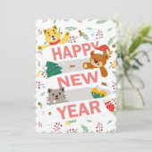 Invitation  Happy new year (Debout devant)