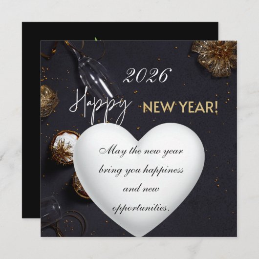 Invitation Happy New Year2026 (Devant / Derrière)