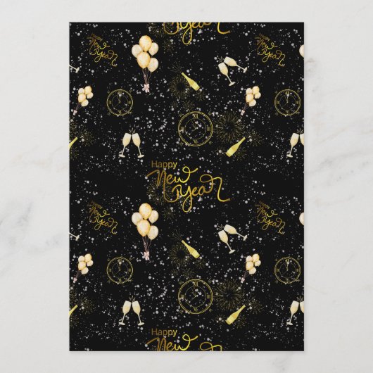 Invitation Happy New Year 2026 Seamless Pattern (Devant)