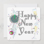 Invitation HAPPY NEW YEAR! Champagne Countdown (Devant)