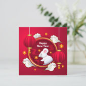 Invitation Happy New Year - Year of the Rat (Debout devant)