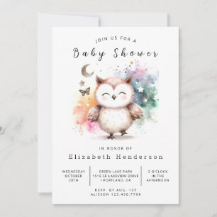 Invitation Happy Online Owl Baby shower