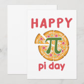 Invitation happy pi day pizza drôle pun (Devant / Derrière)