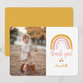 Invitation Happy Rainbow Merci Photo (Devant / Derrière)