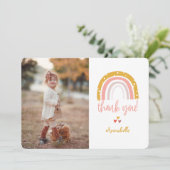 Invitation Happy Rainbow Merci Photo (Debout devant)