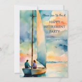 Invitation Happy Retirement Party Sailing Theme (Devant)