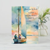 Invitation Happy Retirement Party Sailing Theme (Debout devant)