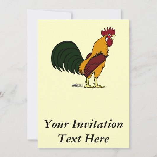 Invitation Happy Rooster (Devant)