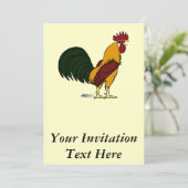 Invitation Happy Rooster (Debout devant)
