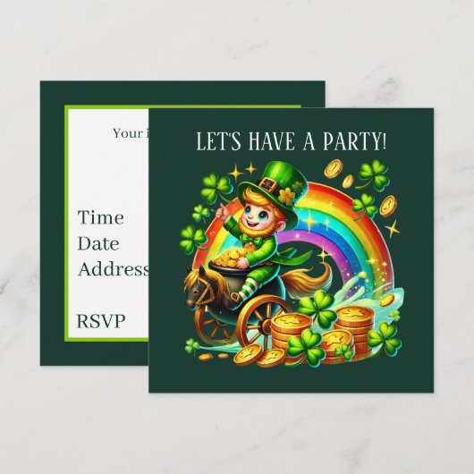 Invitation Happy Saint Patrick's Day party  (Devant / Derrière)