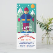 Invitation Happy Skier (Debout devant)