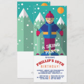 Invitation Happy Skier (Devant / Derrière)