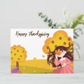 Invitation Happy Thanksgiving (Debout devant)