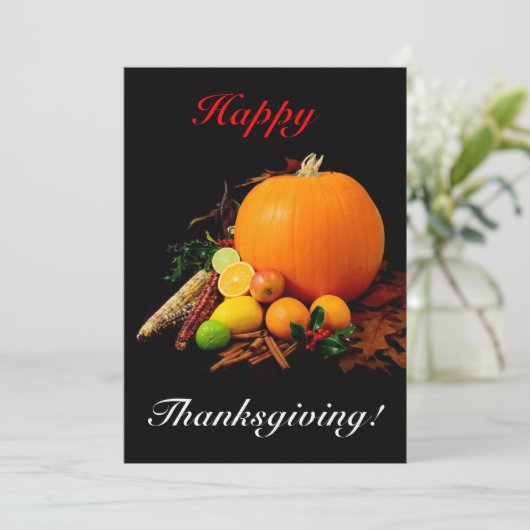 Invitation Happy Thanksgiving (Debout devant)