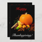 Invitation Happy Thanksgiving (Devant / Derrière)