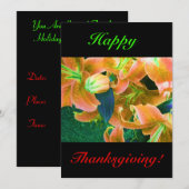 Invitation Happy Thanksgiving (Devant / Derrière)